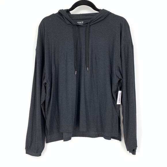 Old Navy Active Women's Size Small Cloud 94 Soft Pullover Hoodie Top Black - Picture 1 of 7